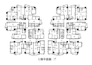 桃園青埔高鐵最新潛銷-實德璞園的家 7f格局圖