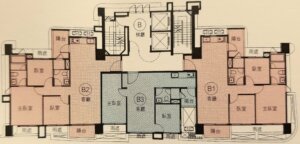 桃園青埔高鐵建案-竹風高鐵特區-青田區 Ｂ棟格局圖