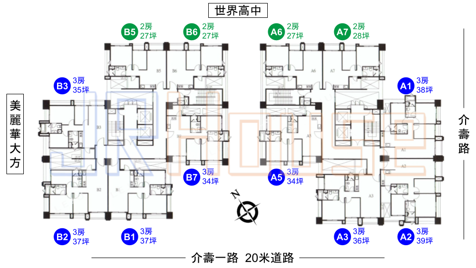 太睿寶睿博苑格局平面配置圖