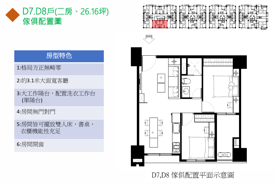 長虹天韻兩房格局圖