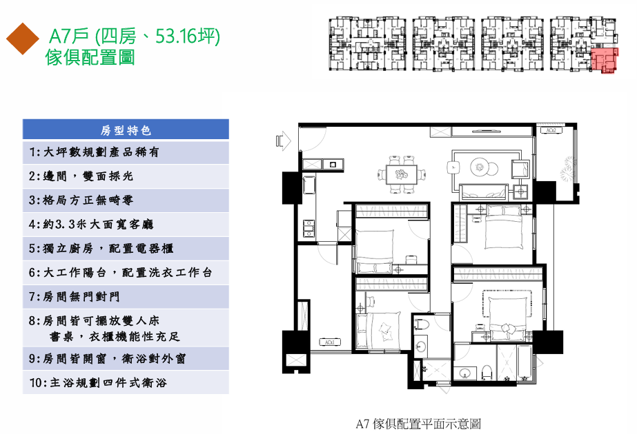 長虹天韻四房格局圖