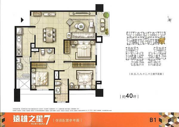 遠雄之星7-B1傢俱配置圖