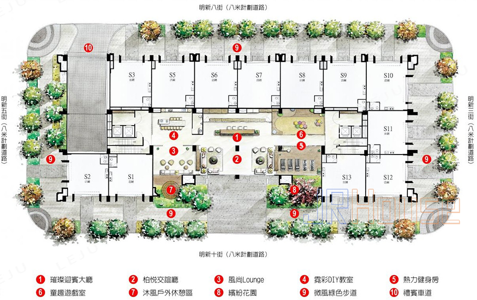 富宇明星樂一樓公共設施設備平面格局圖