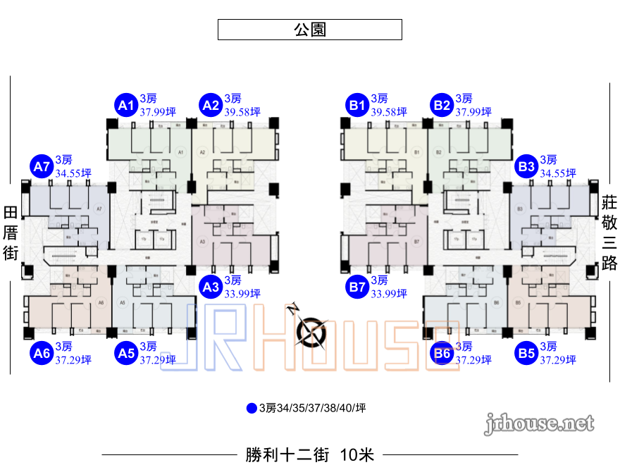 富宇森之樹(富宇舒曼花園)平面配置棟別戶型房型坪數坪效格局分析介紹