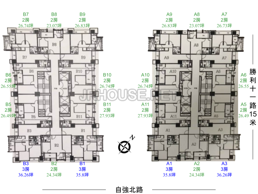 興富發巨人愛家平面配置棟別戶型房型坪數坪效格局分析介紹