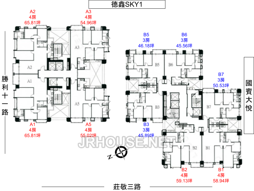 豐邑浩瀚湛高峰平面配置棟別戶型房型坪數坪效格局分析介紹