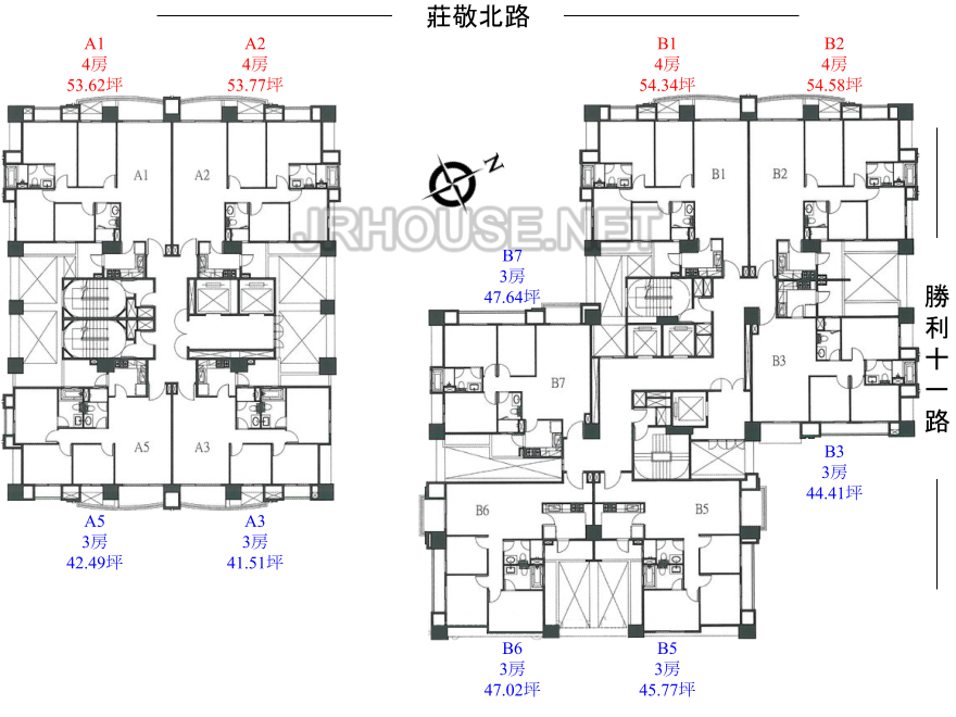 豐邑浩瀚高峰滙平面配置棟別戶型房型坪數坪效格局分析介紹