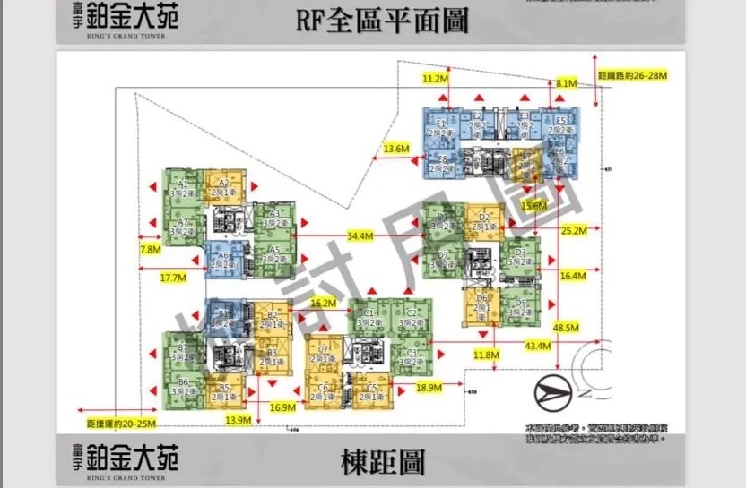 富宇鉑金大苑-8816-棟距圖