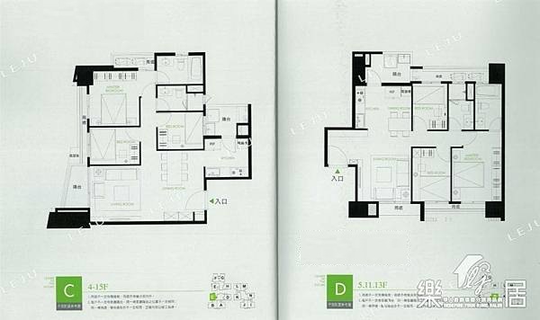 惠宇敦北C、D棟格局圖