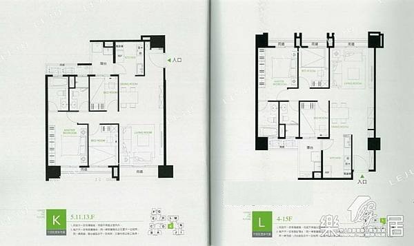 惠宇敦北K、L棟格局圖