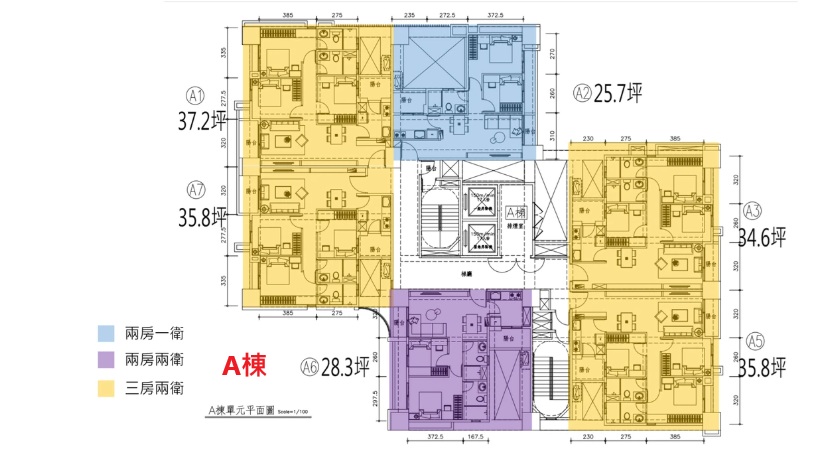 富宇鉑金大苑-8816 A棟格局圖