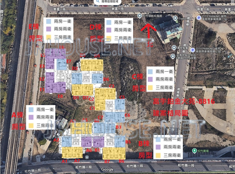 富宇鉑金大苑-8816 建案格局圖