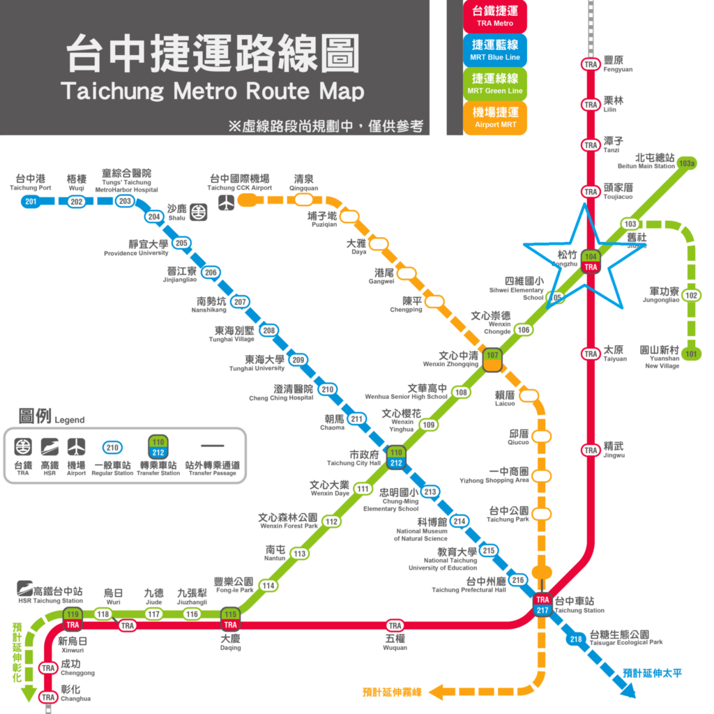 台中捷運路線圖