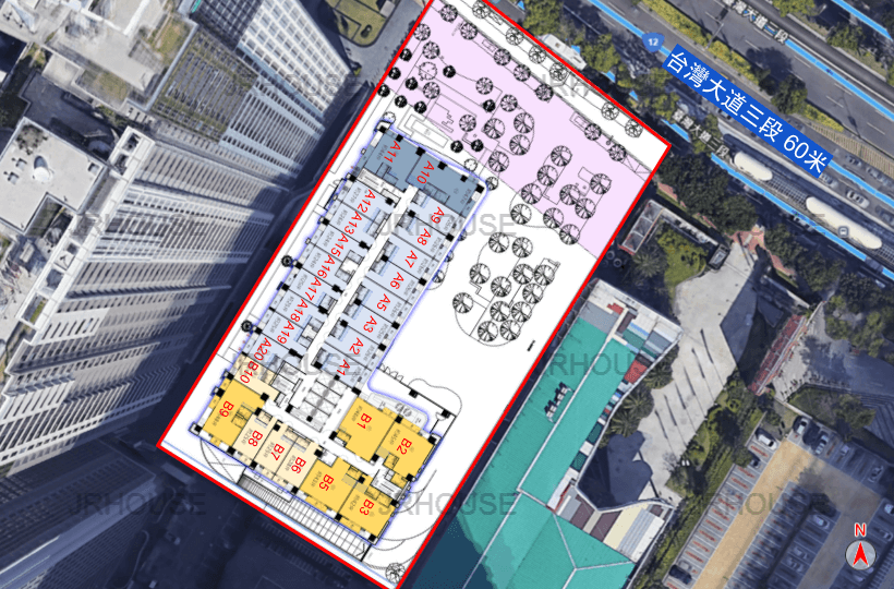 市政壹號廣場空拍景觀圖-局部