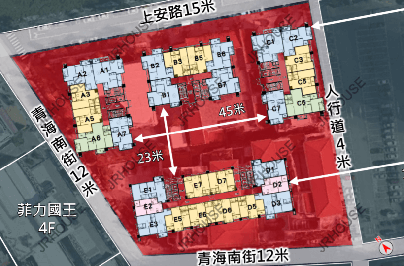 勝美上安-空拍格局圖-近景