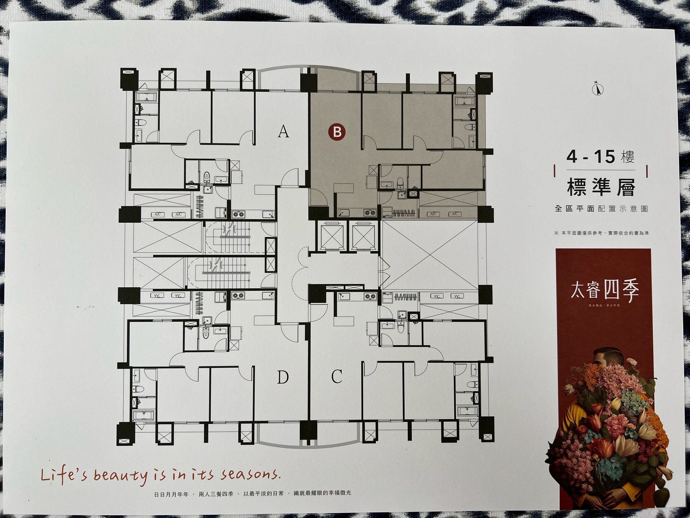 頭份太睿四季｜4-15樓全區隔局圖